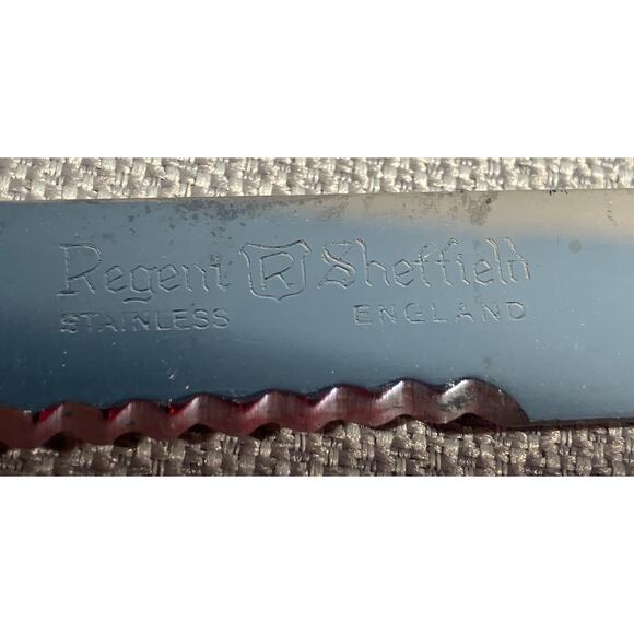 Regent Sheffield Stainless Cutlery Set of 6 Steak Knives England Vintage MCM - Picture 5 of 5